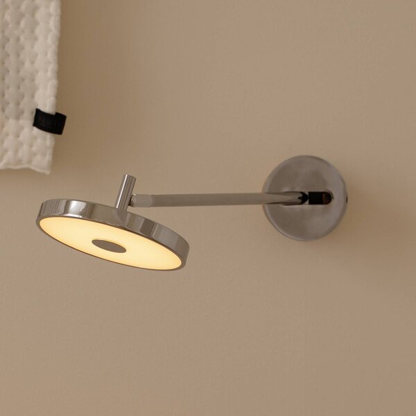 UMAGE Applique da parete di design Asteria LONG HW, dimmerabile, Alluminio / Grigio / Zincato, Soggiorno / Sala da pranzo, Metallo, Design, Applique