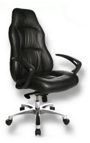 Topstar sedia direzionale OFFICE RS1 Sedia da ufficio ergonomica con braccioli Sedia girevole in pelle per ufficio, casa