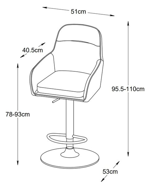 Set di sbagelli da bar color crema 2 pz (altezza della seduta 69 cm) Avola – Unique Furniture