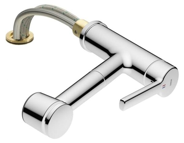 Rubinetto da finestra KWC Luna E5, miscelatore per lavello, cromo, alta pressione