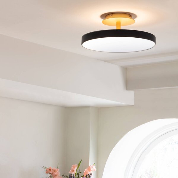 UMAGE Plafoniera di design Asteria UP PLUS, dimmerabile, Nero, Soggiorno / Sala da pranzo, Metallo, Design, Plafoniera