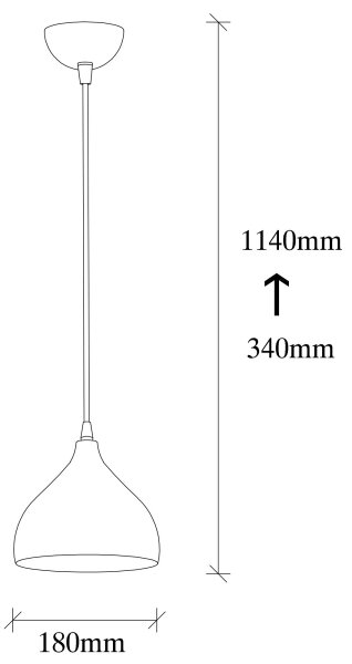 Lampadario su filo TATTOO 1xE27/60W/230V