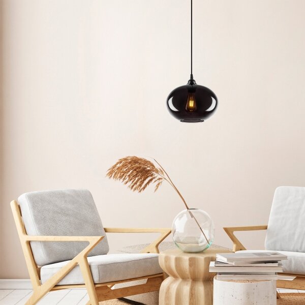 Lampadario su corda SMOKED 1xE27/40W/230V