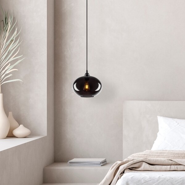Lampadario su corda SMOKED 1xE27/40W/230V