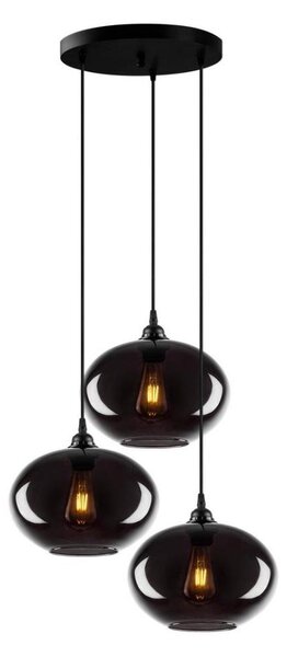 Lampadario su corda FUMATO 3xE27/40W/230V