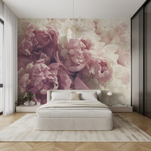 Carta da parati Peonie delicate, Carta da parati Floreale, u44746 : Uwalls.it