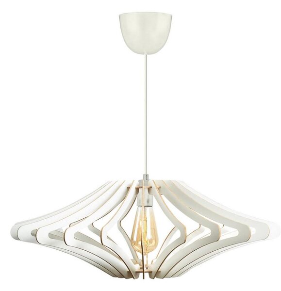 Lampadario a sospensione con filo 1xE27/60W/230V bianco diametro 59 cm