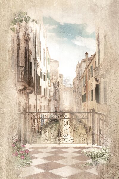 Carta da parati Balcone, strada italiana, Modello di murales, u60320 : Uwalls.it