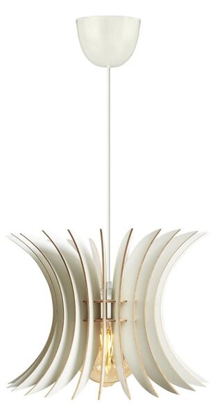 Lampadario a sospensione con filo 1xE27/60W/230V bianco diametro 20 cm