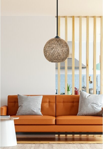 Lampadario su corda JUTE 1xE27/60W/230V marrone