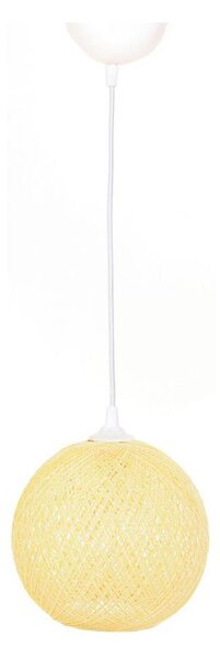 Lampadario su corda JUTE 1xE27/60W/230V giallo