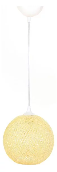 Lampadario su corda JUTE 1xE27/60W/230V giallo