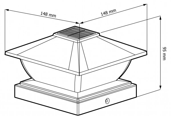 Lampada solare LED TOYA LED/4,5W/230V 3000/6500K 600 mAh IP44 nera