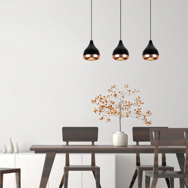 Lampadario a sospensione con cavo YILDO 3xE27/40W/230V