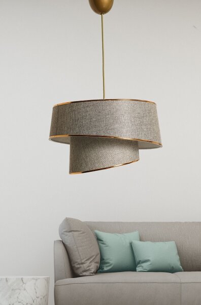 Lampadario su filo BARETTE 1xE27/60W/230V grigio
