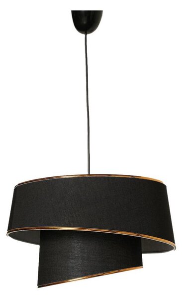 Lampadario su corda BARETTE 1xE27/60W/230V nero/rame