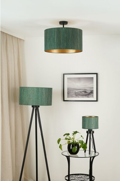Brilagi - Lampadario a plafone BOSTON ROLLER 1xE27/15W/230V diametro 45 cm verde/oro