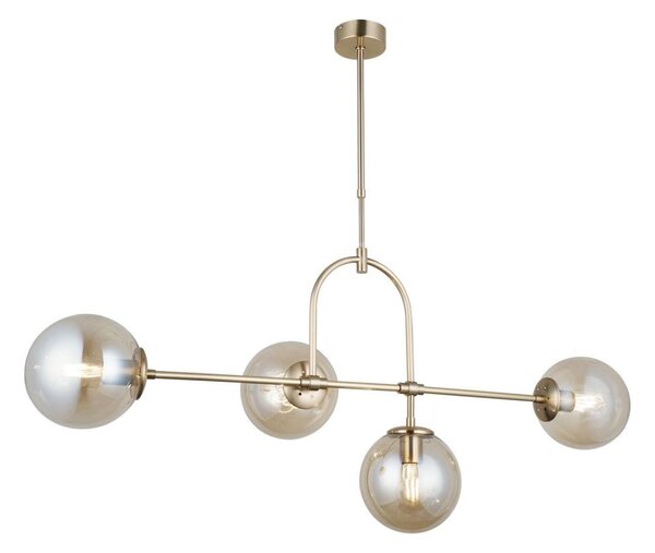 Lampadario con asta POLINO 4xE27/40W/230V, finitura oro