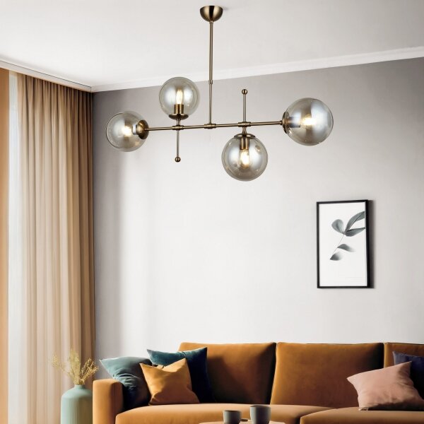 Lampadario a stelo POLINO 4xE27/40W/230V bronzo