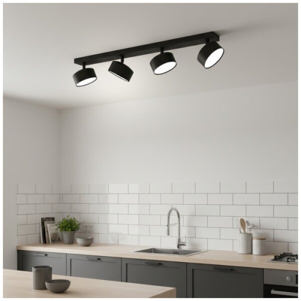 Faretto LUNVIGO 4xGX53/35W/230V, nero