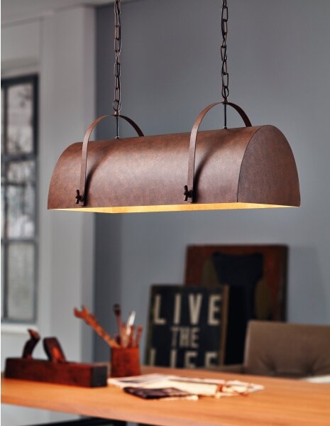 Eglo 49687 - Lampadario a sospensione con catena DEERHURST 2xE27/60W/230V
