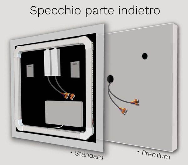 SMART specchio con luminazione M4 premium + SmartScreen with Google Chromecast