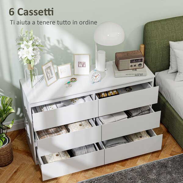 3E 3xE  Cassettiera 2 ante 3 cassetti L: 120 cm, A: 78 cm, P: 40 cm, Colore: BEIGE, armadio per camera da letto per adulti, armadio per