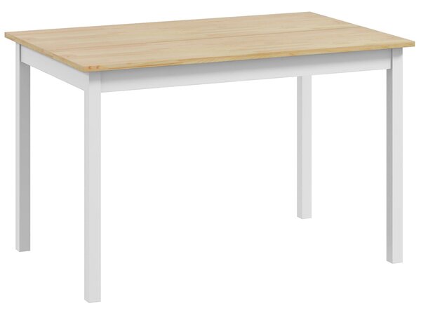 HOMCOM Tavolo da Pranzo 4 Posti in Legno di Pino con Piedini Antiscivolo Ideale per Cucina e Soggiorno, 120x75x75 cm | Aosom Italy