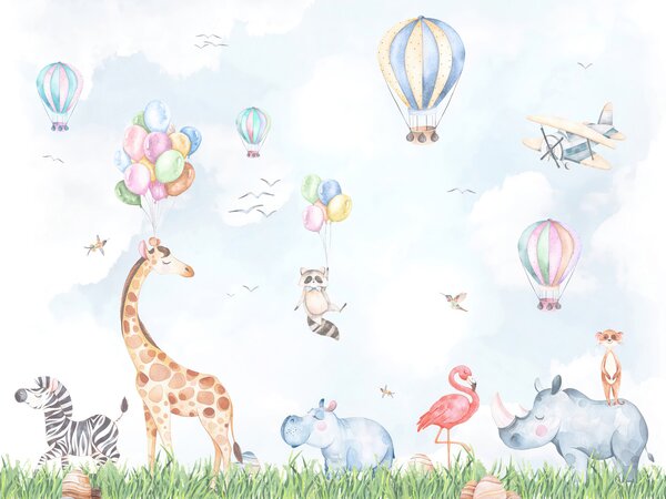 Carta da parati Animali nello spettacolo aereo, Carta da parati per Bambini, u59757v2 : Uwalls.it