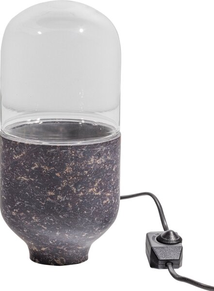 Lampada da tavolo ASEL 1xE27/25W/230V marmo grigio/marrone