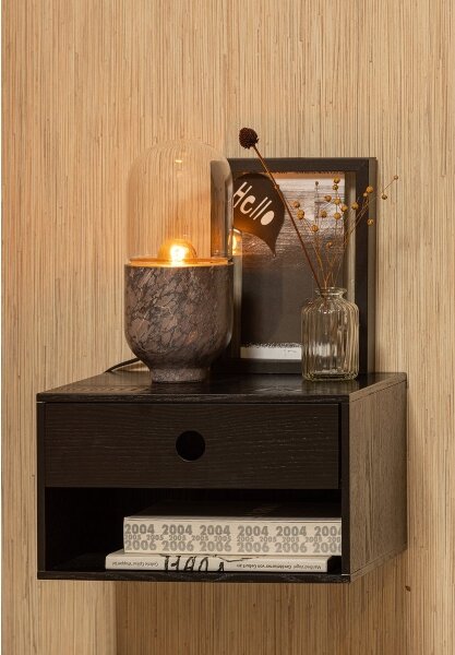 Lampada da tavolo ASEL 1xE27/25W/230V marmo grigio/marrone
