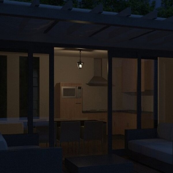 Philips 15386/30/16 - Lampadario a sospensione MYGARDEN CREEK 1xE27/60W/230V nero