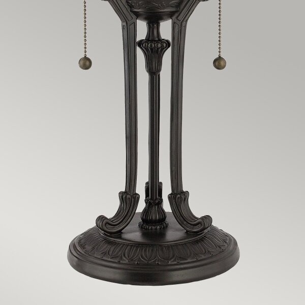 Elstead QZ-INDUS-TL - Lampada da tavolo INDUS 2xE27/60W/230V vetro ambrato