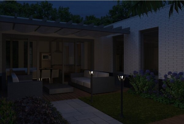 Philips 15383/30/16 - Lampada da esterno MYGARDEN CREEK 1xE27/60W/230V nero
