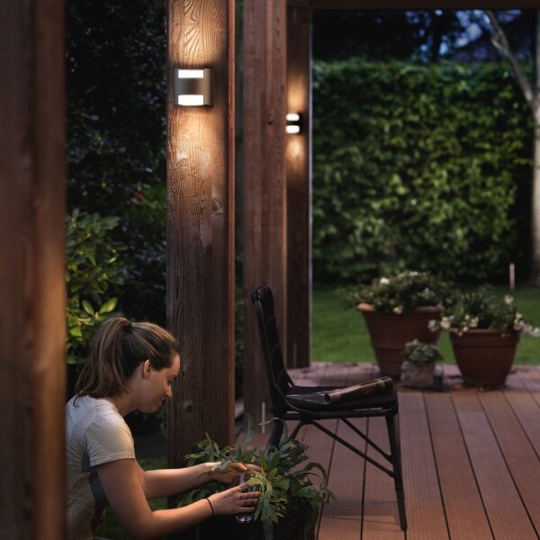 Philips 17321/93/16 - Applique da esterno GRASS 2xLED/4,5W/230V IP44