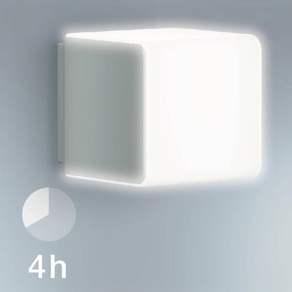 STEINEL L 830 SC Applique da esterno a sensore, argento, Alluminio / Grigio / Zincato, Plastica, Moderno