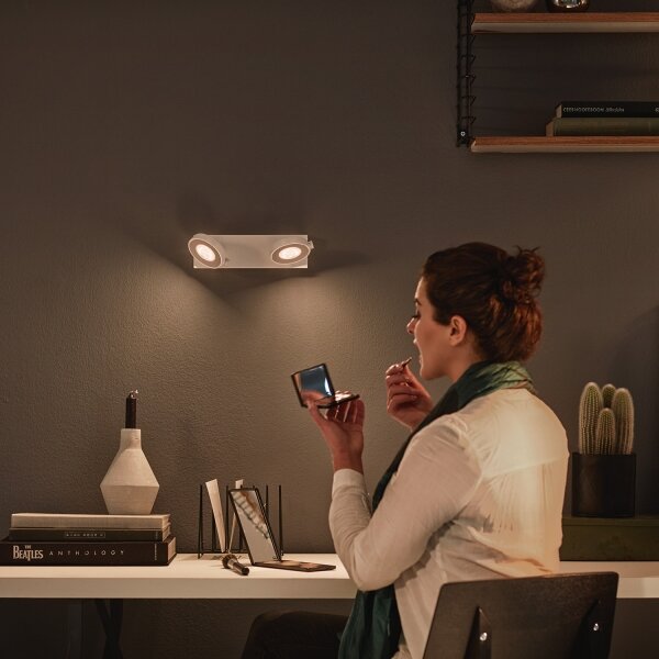 Philips 53172/31/P0 - Faretto dimmerabile MYLIVING CLOCKWORK 2xLED/4,5W