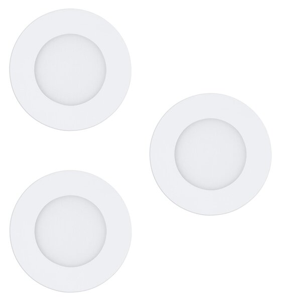 Set da 3 pezzi Faretto da incasso LED Fueva-C tondo bianco, foro incasso 7,3 cm luce colore cangiante