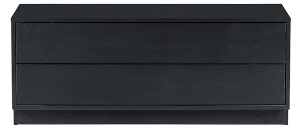 Tavolo TV modulare nero in legno di pino 100x40 cm Finca - WOOOD