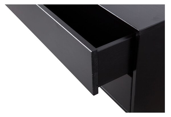 Tavolo TV modulare nero in legno di pino 100x40 cm Finca - WOOOD