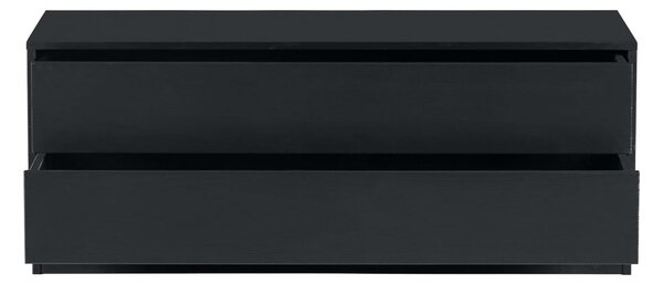 Tavolo TV modulare nero in legno di pino 100x40 cm Finca - WOOOD