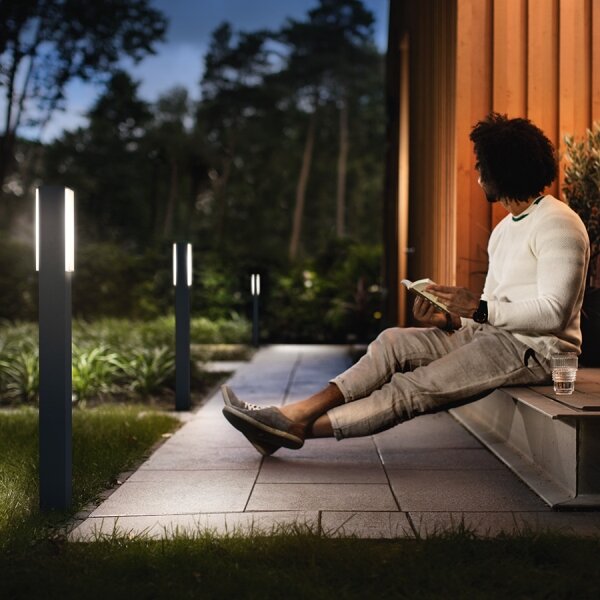 Philips 16489/93/P3 - Colonna da esterno STRATOSPHERE 2xLED/4,5W IP44