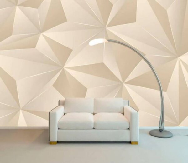 Carta da parati Rilievo geometrico beige, Carta da parati lastrazione, u42449 : Uwalls.it