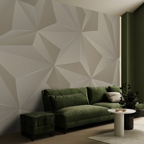 Carta da parati Rilievo geometrico beige, Carta da parati lastrazione, u42449 : Uwalls.it