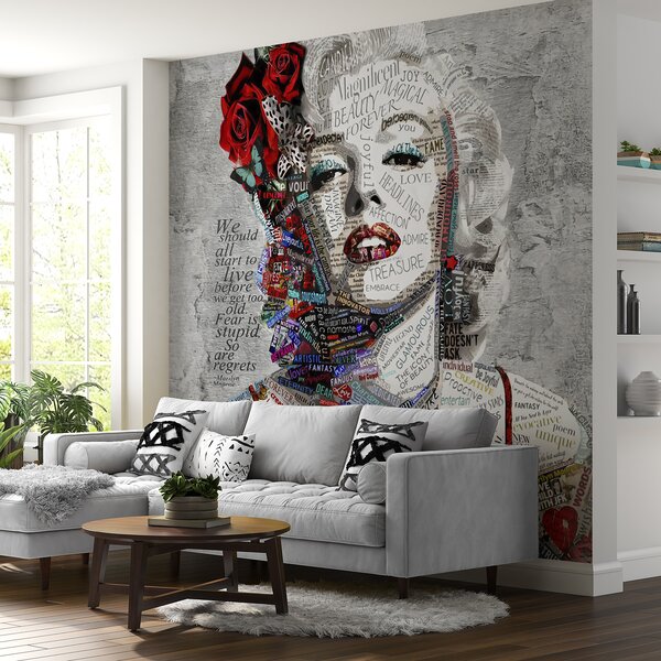 Carta da parati Ritratto astratto di Marilyn Monroe, Carta da parati Pop Art, u45698 : Uwalls.it