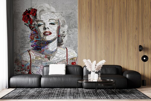 Carta da parati Ritratto astratto di Marilyn Monroe, Carta da parati Pop Art, u45698 : Uwalls.it
