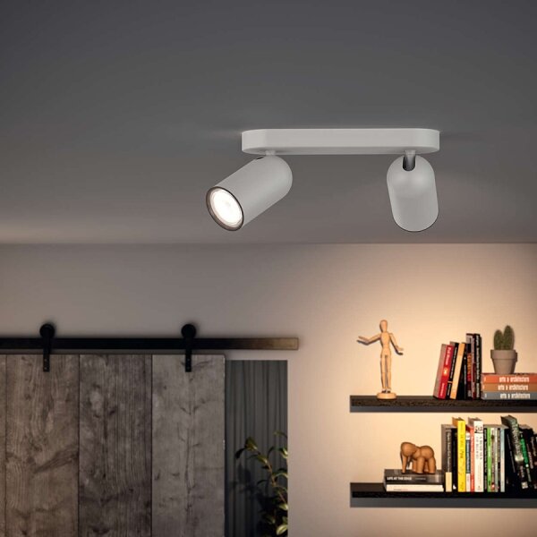 Philips 50582/31/PN - Faretto MYLIVING PONGEE 2xGU10/5,5W/230V