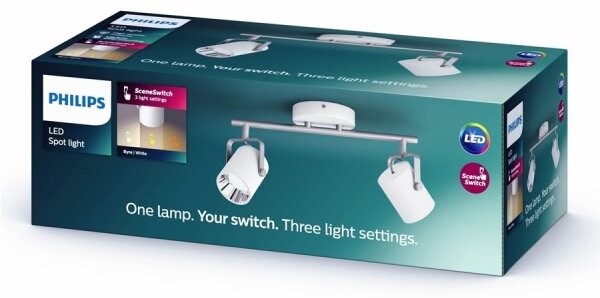 Philips 50662/31/P0 - Faretto LED dimmerabile BYRE 2xLED/4.5W/230V