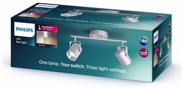 Philips 50662/14/P0 - Faretto LED BYRE 2xLED/4,3W/230V 2200/2500/2700K