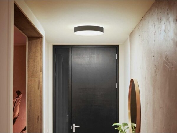 Philips - Plafoniera LED dimmerabile Hue ENRAVE M LED/19,2W/230V nera + telecomando